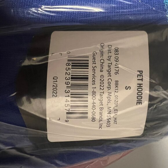 Hyde & EEK! Boutique Halloween Collection Hoodie Dog and Cat Costume Blue S - Picture 3 of 3